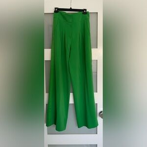 ME + EM Island Green wide leg pants.  Fluid twill texture. Back pockets.Size 4.